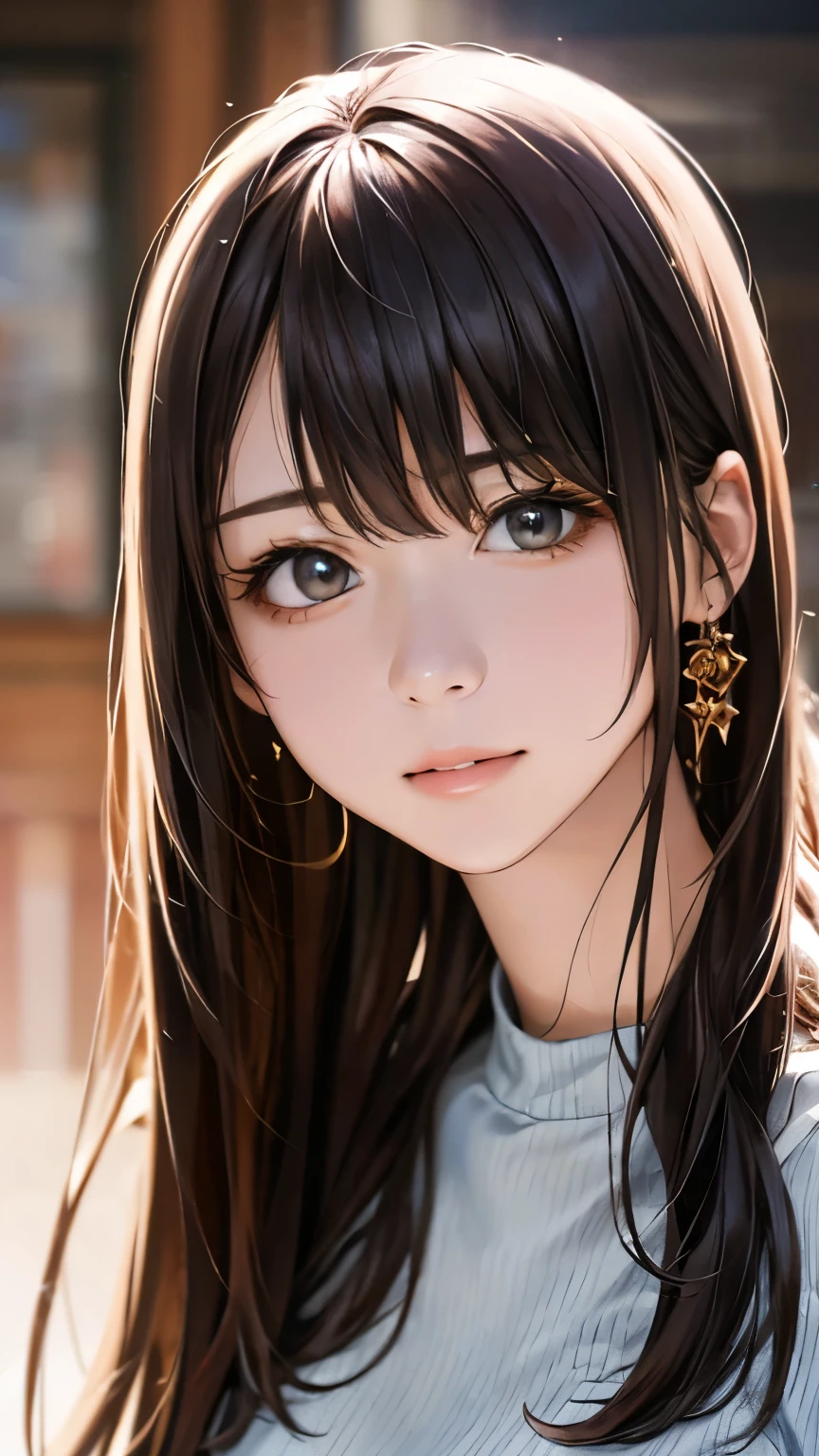 (hig彼st quality、8k、32k、masterpiece)、(Realistic)、(Realistic:1.2)、(High resolution)、Very detailed、Very beautiful face and eyes、1 girl、Delicate body、(hig彼st quality、Attention to detail、Rich skin detail)、(hig彼st quality、8k、Oil paint:1.2)、Very detailed、(Realistic、Realistic:1.37)、Bright colors、Full Body Shot, (Casual Fashion)