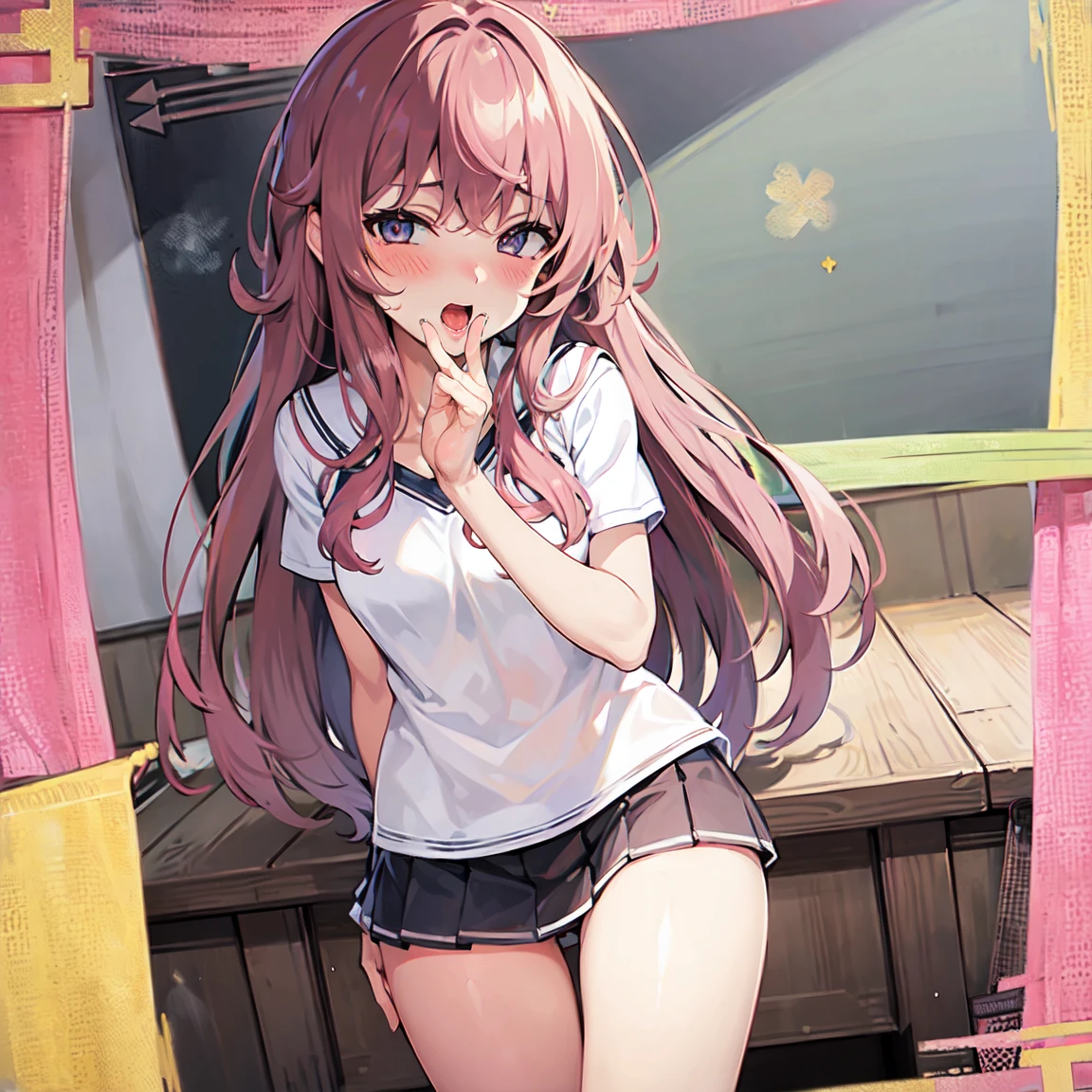 masterpiece,Best image quality,Kindergarteners,Embarrassed expression,White underwear