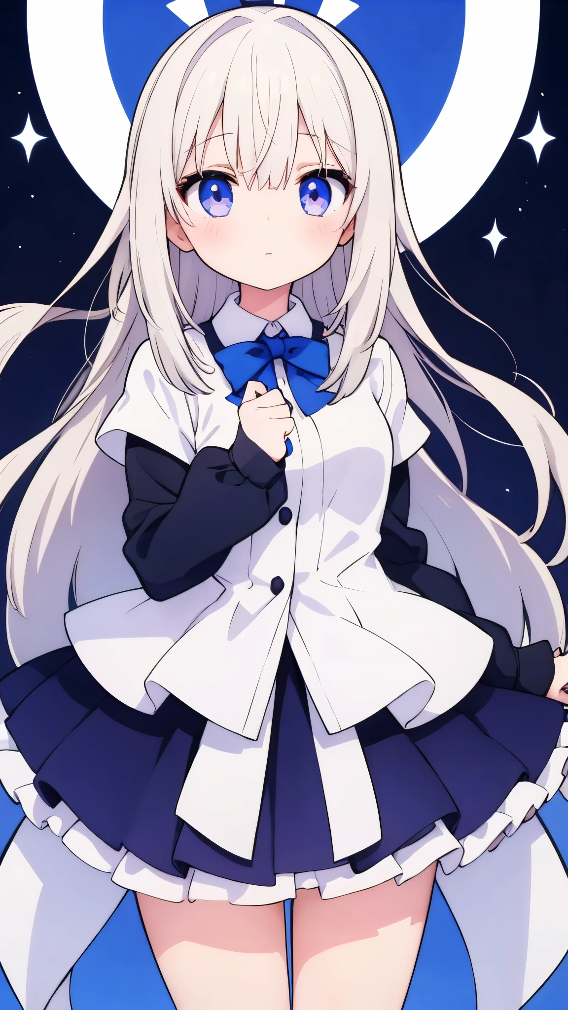 highest quality, 1 girl, Uniform Ilya, Ilya&#39;uniform,Outdoor,(((Wind lift))),Skirt flip, Side ties_panties, In a windy skirt,