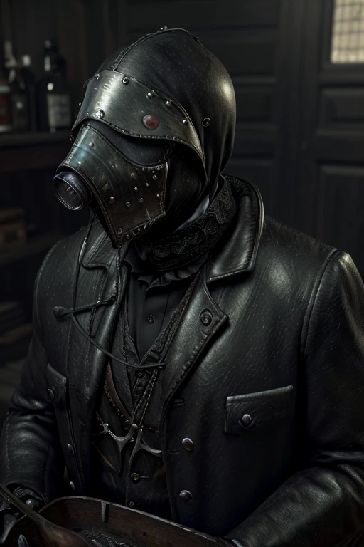 (best quality,4k,highres,masterpiece:1.2),ultra-detailed,(realistic,photorealistic,photo-realistic:1.37),intricate,victorian style,dark ambiance,HDR,plague doctor,old street of London,hyper detailed,better rendering of the plague doctor mask,