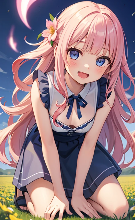 reallistic、Movie Still、Cloud Girl、 girl showing off her beautiful butt ,floating in sky、(a closeup:1.1)、with light glowing、With smiling eyes、A delightful、Warm and soft lighting、Evening glow,blush