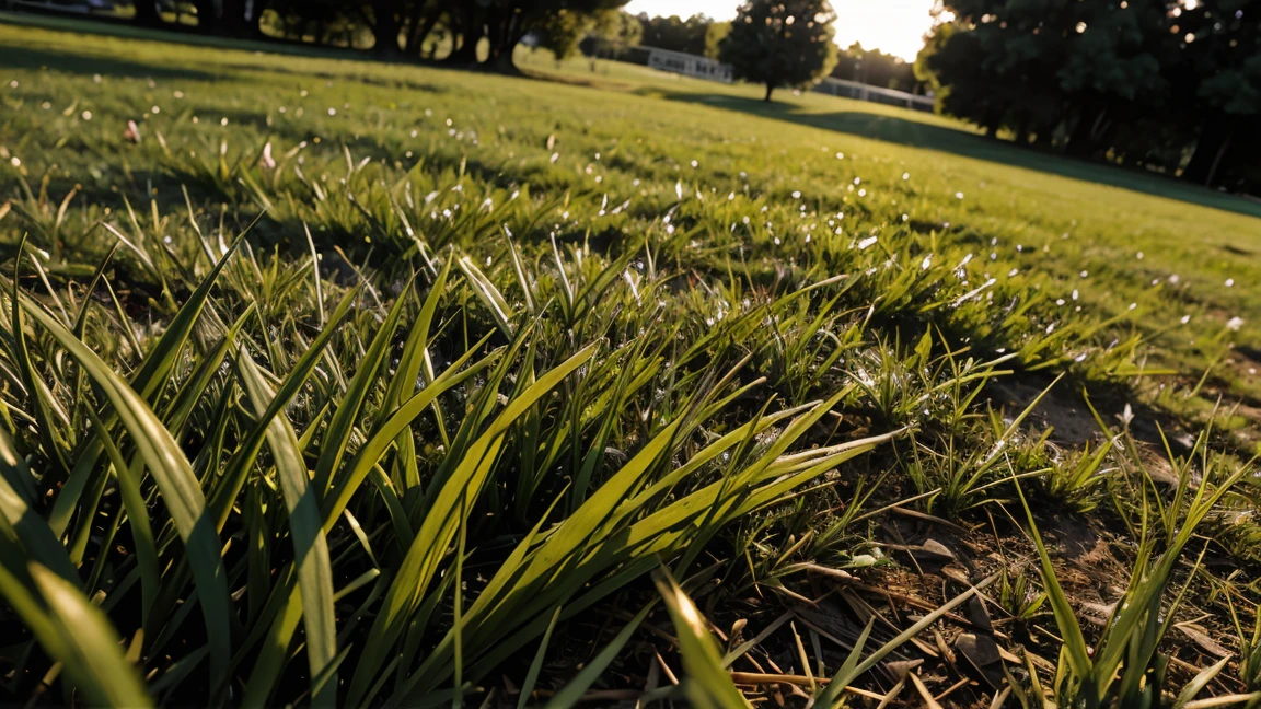 Green Grass, Daylight Close up view