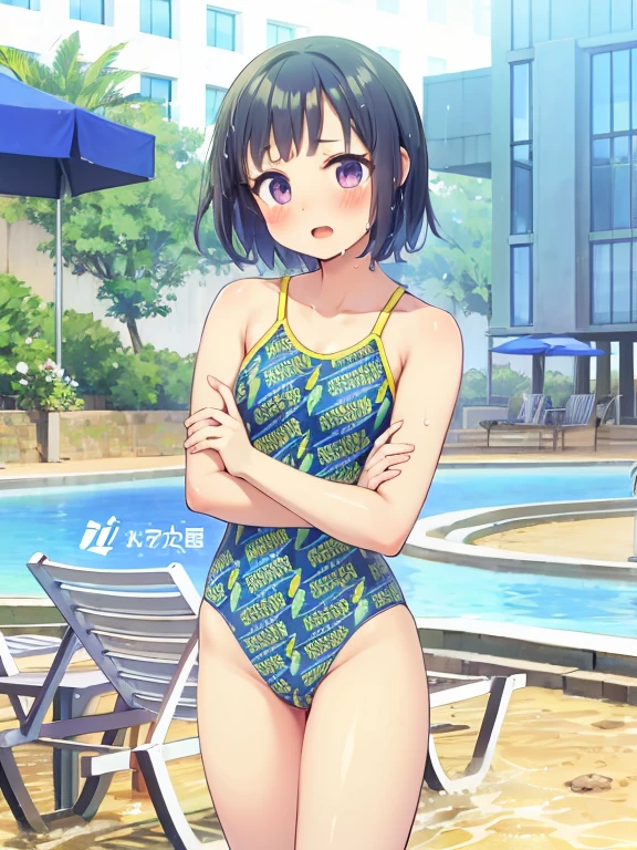medium breast,blush,get wet,small hip,open mouth,highleg,pussy,short hair,small eyes,drak skin