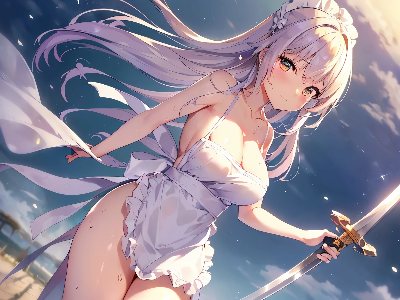 (Tabletop.highest quality).(Naked Apron Knight、Dynamic Low Angle、Hair blowing in the wind、A fluffy apron、My niece standing on the ancient battlefield、She has a gorgeous sword、beautiful spotlight、Beautiful body、Sweating profusely). (CG paintings with attention to detail),(Perfect image).(Naughty gravure、A lustful pervert gravure idol、I'm proud of my outfit、Presentation to the audience)、Comic Strip.shape.1 girl.Detailed face、Running along the shore、Perfect body.(Child body type、Small breasts、Thin chest、No underwear)、Beautiful thighs、Beautiful belly、Perfect Face.Delicate face、Raise your arms、Proudly、Pull your chin in、Seashell hair ornament、Shiny Swimsuit, Gorgeous swimwear、Exposure、#(Beautiful bikini showing off belly and bare legs)、Exposed breasts、Rough skin、Long Hair、(bunny ears girl)bunny ears girl、#((Beautiful brown eyes)).Delicate and beautiful eyes、Beautiful eyes lit by light、Shiny Hair、Reflected Eyes、.(Looking at the audience:1.3).(Red face:1)、#8k wallpaper、Bold full shot、reflected light、Most detailed、Complex、Delicate background、Rough skin、Fine skin、(Super Resolution)、mini skirt、Chirarizum、(whole body、美しいwhole body像、 Body Type)#((Beautiful brown eyes)).Delicate and beautiful eyes、Beautiful eyes lit by light、Shiny Hair、Reflected Eyes、.(Looking at the audience:1.3).(Red face:1)、#8k wallpaper、Bold full shot、reflected light、Most detailed、Complex、Delicate background、Rough skin、Fine skin、(Super Resolution)、mini skirt、Chirarizum、(whole body、美しいwhole body像、 Body Type)