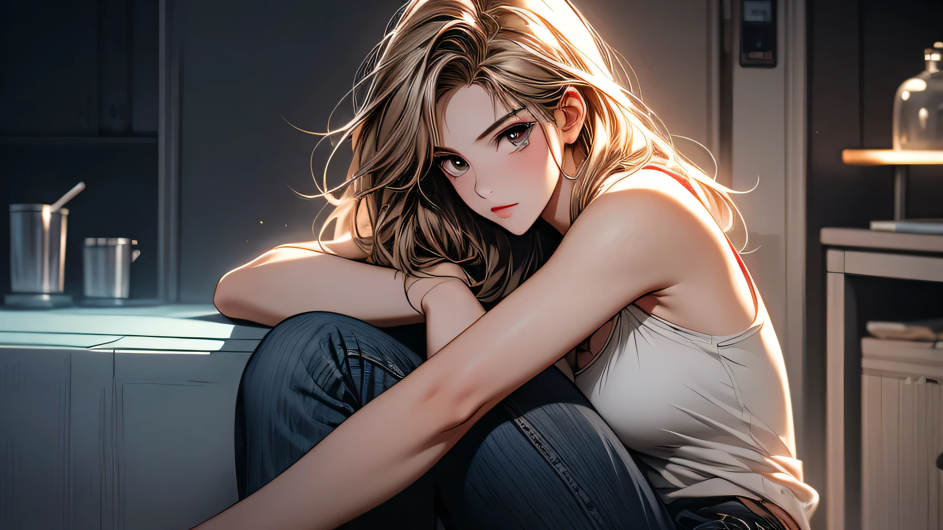 masterpiece, high-quality, high-definition, high-resolution, anime style, warm color palette, //Character
1girl,
BREAK
//Fashion, ripped jeans
Blonde Girl,
BREAK
tank top, adding a rebellious element to the ensemble,
BREAK
Opt for distressed or ripped jeans,
BREAK (Background is richly drawn and delicate),