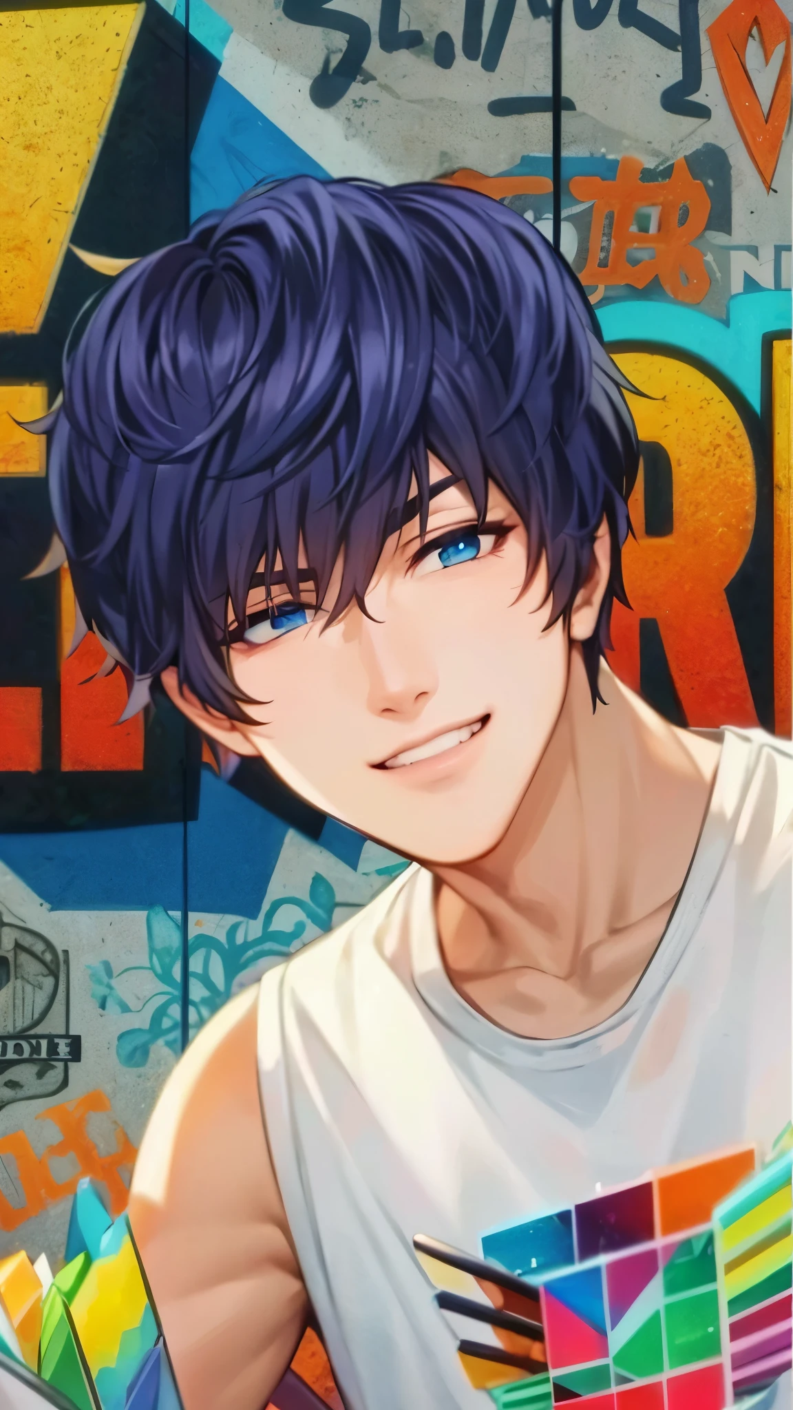 a handsome guy、Serious expression、Cool and beautiful face、Highly Detailed CG Unity 8K Wallpaper, (super masterpiece, Beautiful person, well detailed face polluted smile, It's photorealistic, Hyperrealistic)Cool and handsome face