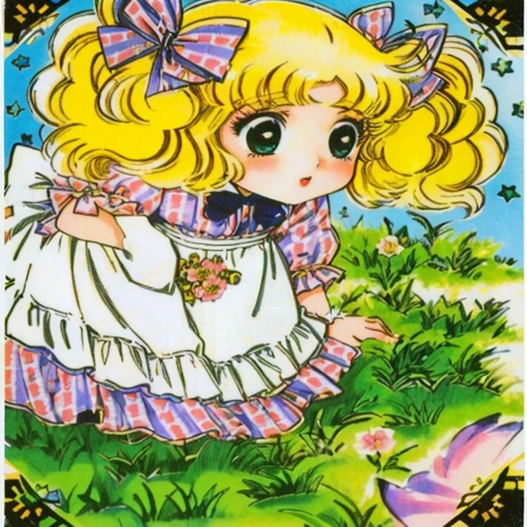 Dressed, Manga 1990, Manga 1 9 9 0, Manga 1980, vintage shoujo, Little Lolita Girl, Trading card front, , Manga from 1980, Little Bo Peep, 