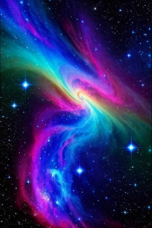The vague art of (Mysterious:1.2) cosmic goddess dissolving into nebula, colorful, Blurred Texture, nebula, Beautiful female face composed entirely of clouds, View your viewers, space