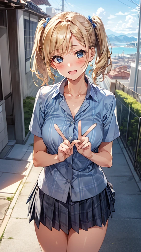 nsfw,1girl,18yo,perfect hands, perfect finger,perfect anatomy, masterpiece, best quality,realistic, hyperrealistic, 16k hdr,, aamii, short hair, black hair, blue eyes, pink frame glasses, (no bra,no panty, T-shirt,denim mini skirt:1.2),(lift up T-shirt),outdoor, from below,(sweat:1.3),(red blush,shyness smile),small breasts,necklace,(leaning forward,squating:1.2,pubic brown hair:1.3,open legs,spread pussy),(wink),(peace sign:1.3),sweat,pussy juice,