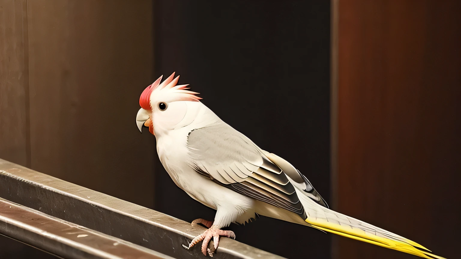 cockatiel with owner