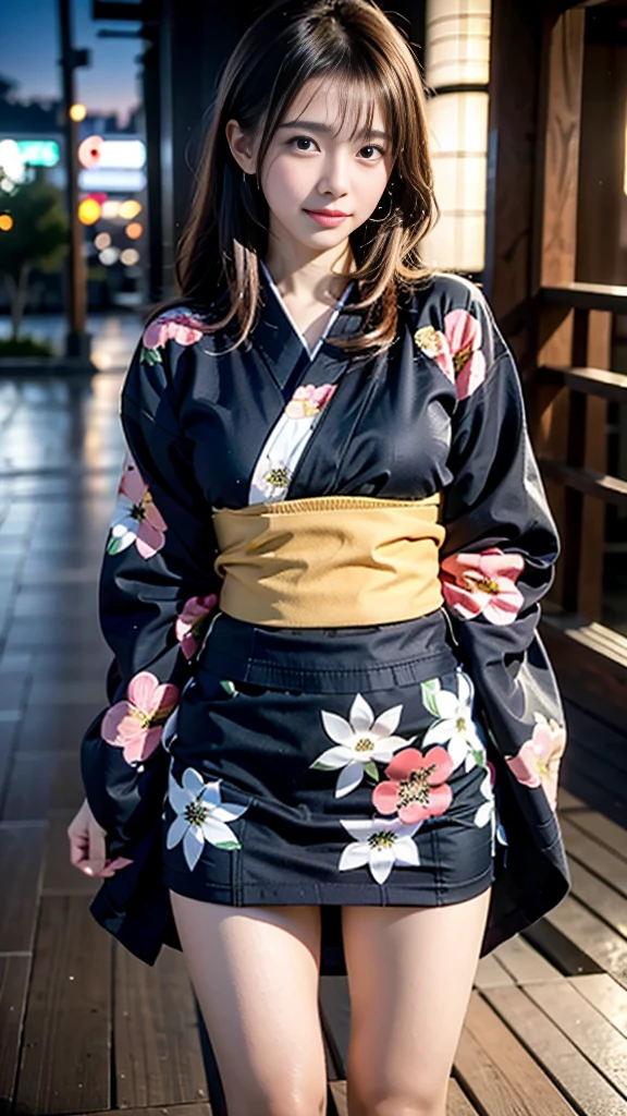 (masterpiece, highest quality:1.4), Beautiful Face, 8k, 85mm, Absurd, (Miniskirt floral yukata:1.4), Face close-up, violet, Gardenia, Delicate girl, alone, night, View your audience, Upper Body, Film Grain, chromatic aberration, Sharp focus, Face Light, Professional Lighting, Sophisticated, (smile:0.4), (Simple Background, Bokeh Background:1.2), detailed aspects,(((Show one breast:0.57))),((Very young and immature & Very large breasts:0.４),(Pink fashion glasses:0.6),(Showing anus from the front:0.2),(Yukata Lift),(Beautiful pussy line),(Miniskirt kimono),(Embarrassed and crying),(Embarrassed and peeing),(Cheeks turn red from embarrassment),