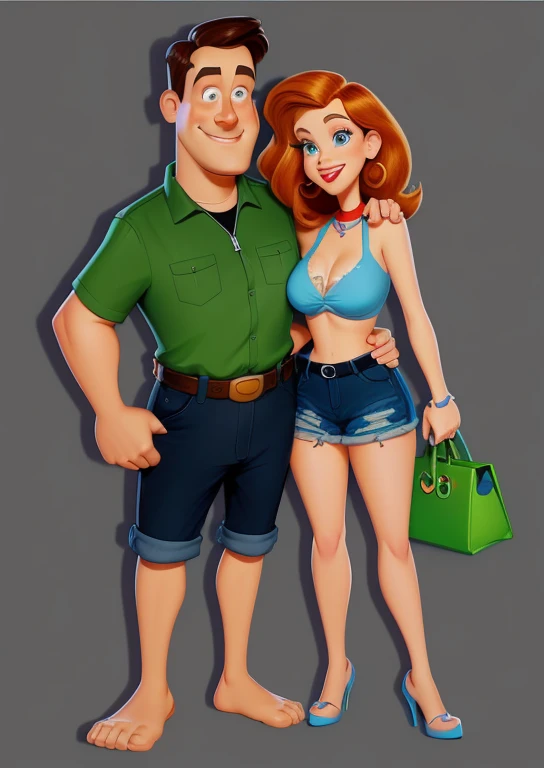  4k, Disney Pixar, cartoon of a man and a woman next to each other, cartoon style illustration, CARTOON ARTstyle, cartoon digital art, in cartoon style, cartoon image, CARTOON ART , official illustration, cartoon digital painting, digital art cartoon, CARTOON ART style, Cartoon illustration, cartoon style, couple portrait, matte digital illustration, Cartoon digital painting art, hd illustration , cartoon concept art