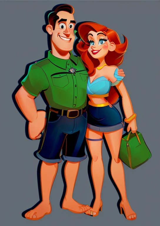  4k, Disney Pixar, cartoon of a man and a woman next to each other, cartoon style illustration, CARTOON ARTstyle, cartoon digital art, in cartoon style, cartoon image, CARTOON ART , official illustration, cartoon digital painting, digital art cartoon, CARTOON ART style, Cartoon illustration, cartoon style, couple portrait, matte digital illustration, Cartoon digital painting art, hd illustration , cartoon concept art