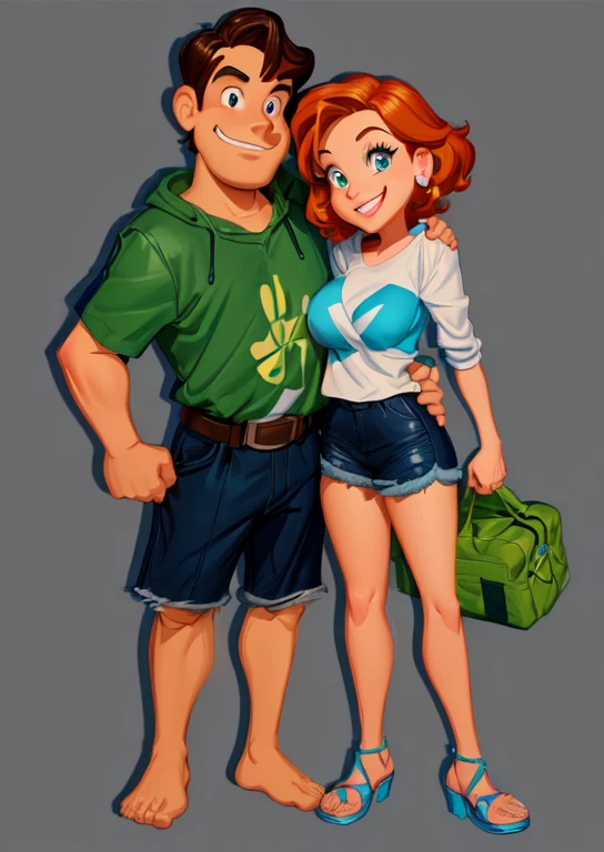  4k, Disney Pixar, cartoon of a man and a woman next to each other, cartoon style illustration, CARTOON ARTstyle, cartoon digital art, in cartoon style, cartoon image, CARTOON ART , official illustration, cartoon digital painting, digital art cartoon, CARTOON ART style, Cartoon illustration, cartoon style, couple portrait, matte digital illustration, Cartoon digital painting art, hd illustration , cartoon concept art