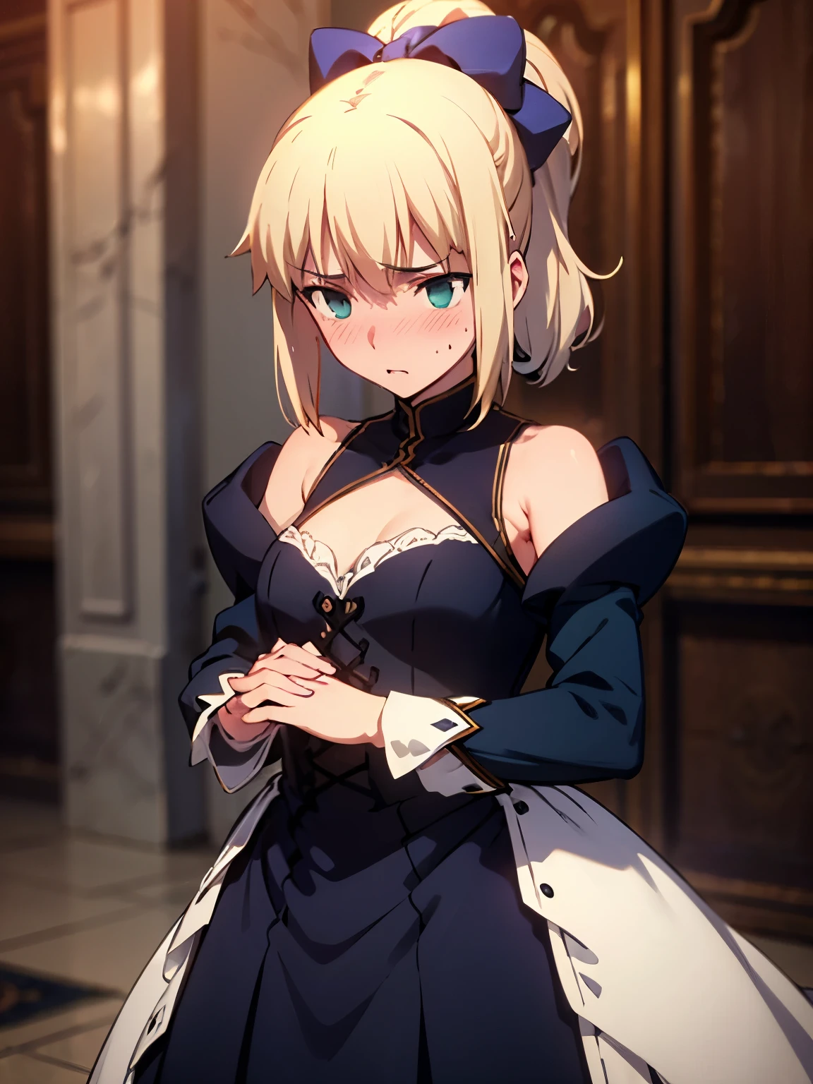 NSFW,Faltria,dress,Embarrassed,blush,confused,(Perfect hands),(Perfect Anatomy),(masterpiece),(highest quality)