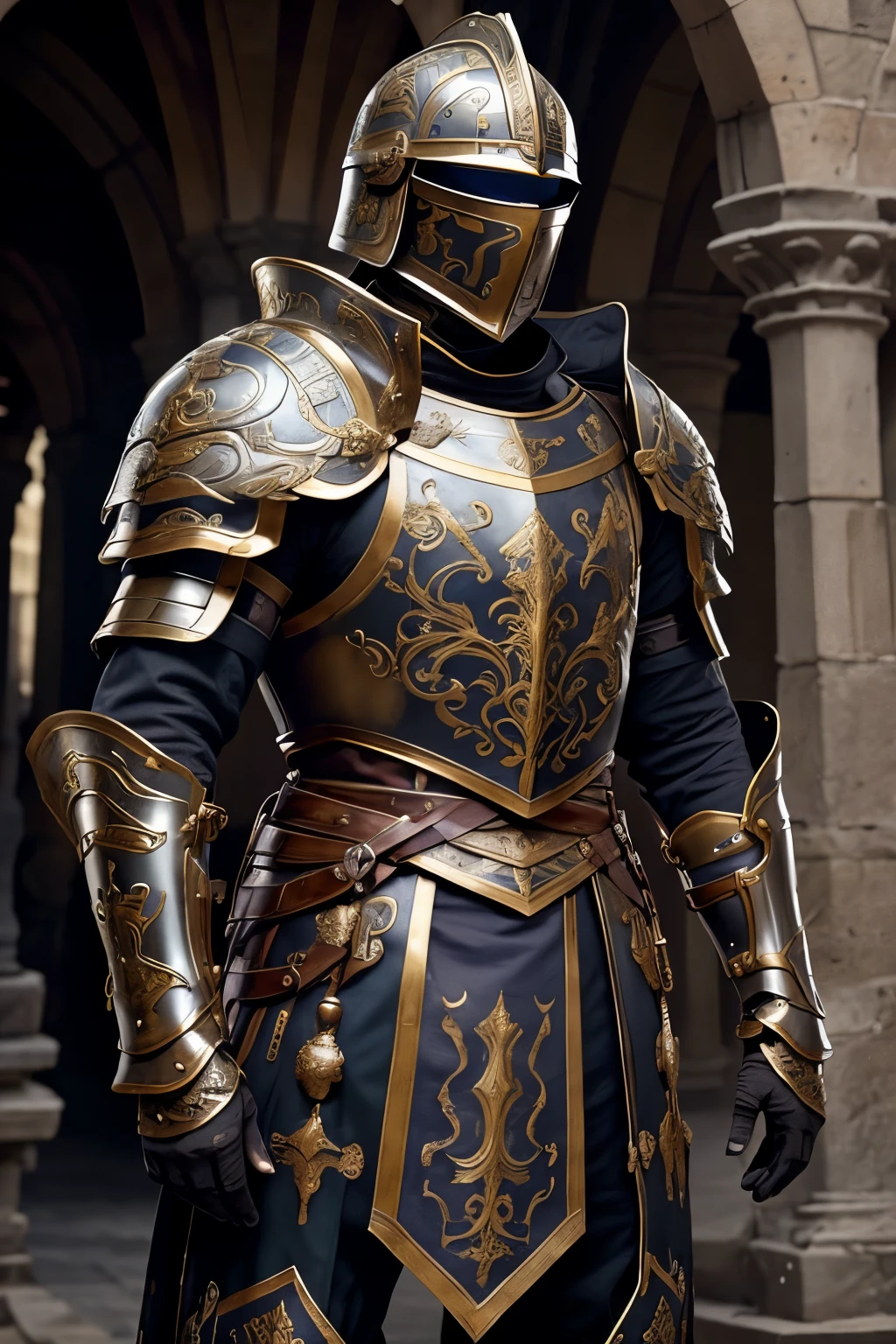 Unknown Male, Helmetless, Faceless, Renaissance Soldier, Portrait, Heaven

A mystical and ethereal portrait of an unidentified Renaissance soldier, absent of a helmet and facial features. Heavens above, this image evokes a sense of intrigue and wonder.

Detailed Description:

The soldier is depicted in a traditional Renaissance armor, with intricately designed plates, revealing a muscular and toned physique. His armor is adorned with motifs and emblems, showcasing a noble heritage. The absence of a helmet adds a sense of vulnerability, allowing the viewer to connect with the subject on a deeper level, despite the lack
