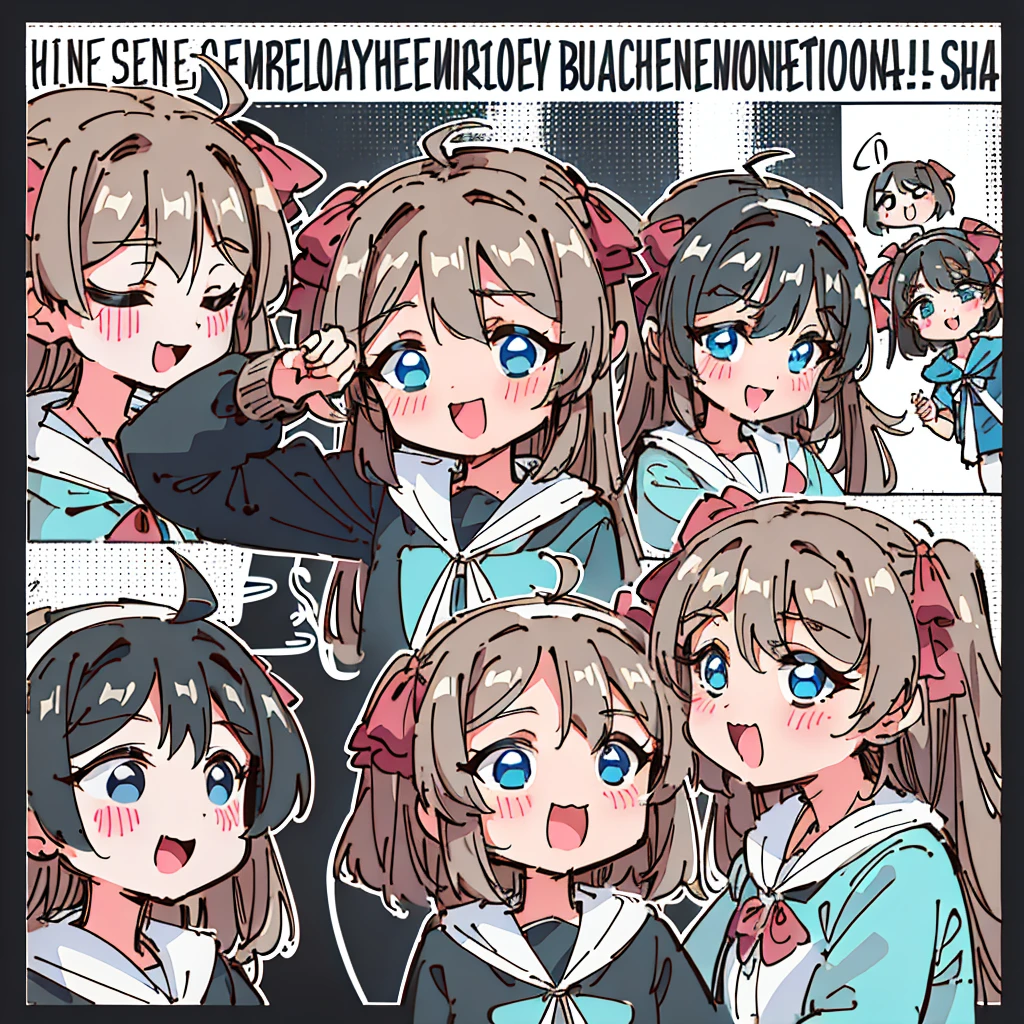 A cute monkey, all
kinds oF expressions, Very happy, sad, angry, expectant laughter, Disappointment 1, Cute eyes, White background, Illustration-nii 5 cute styles, Emoticons as illustration set, Made in bold comic book line style,
Dynamic pose dark white,, F/ group, Relevant people, Old Meme Kernel