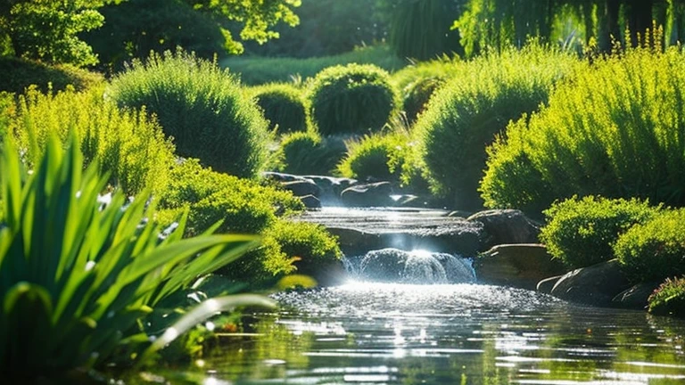 Scenery involving gently flowing water