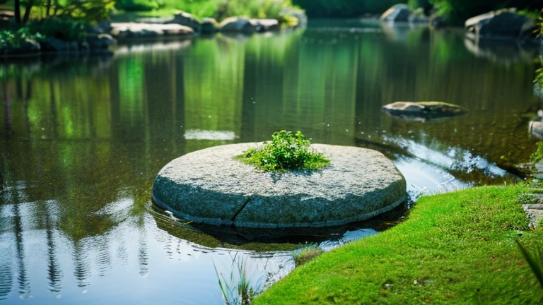 Scenery involving gently flowing water