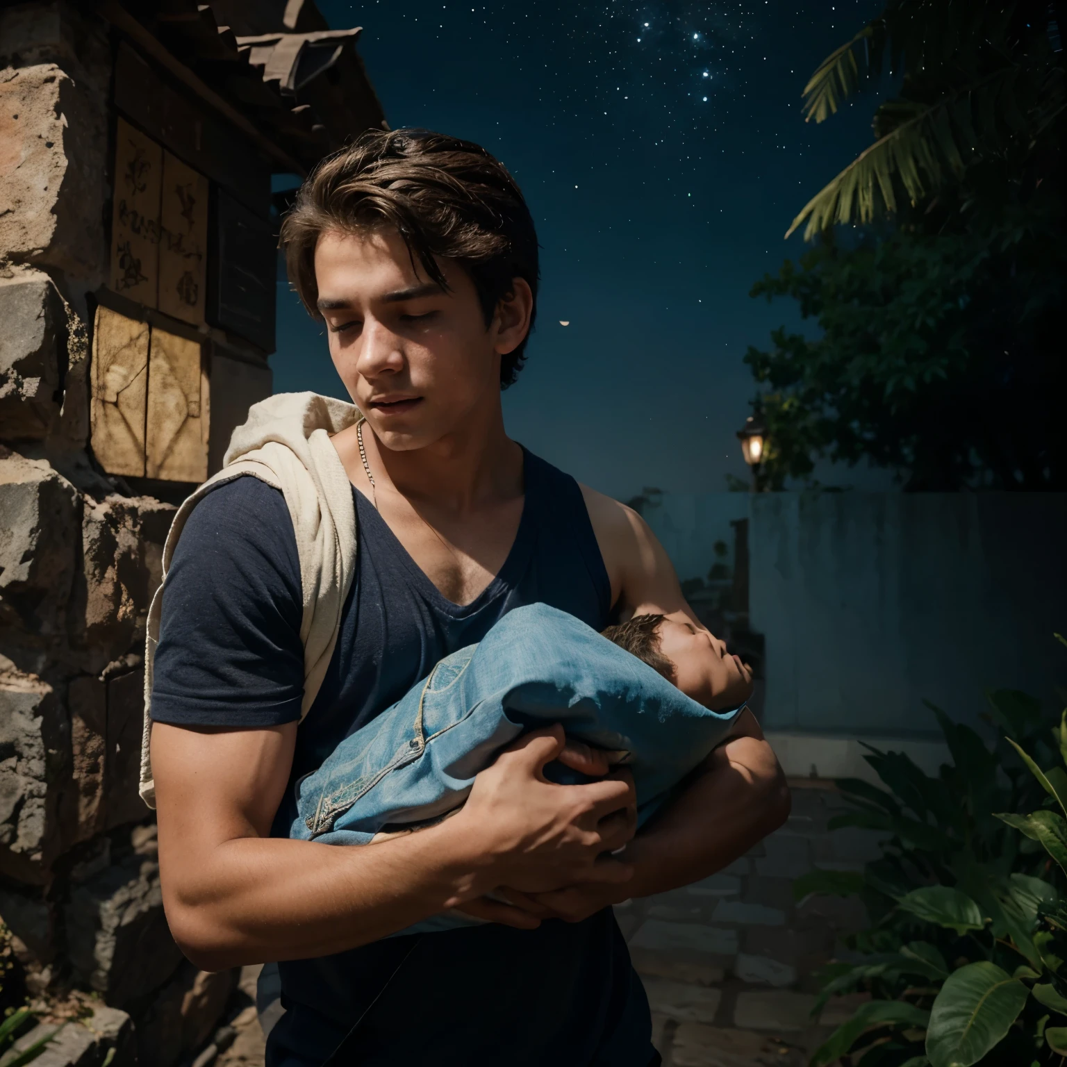 A young passionate boy trying to carry his own magical world & dreams on his shoulder to fullfill it