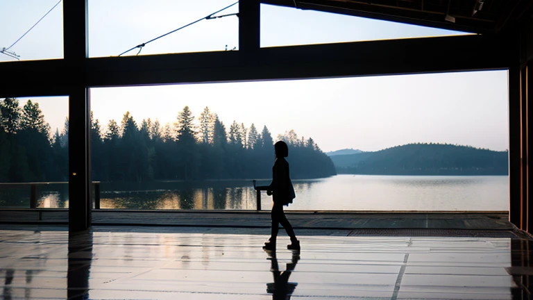 wood々Silhouette of