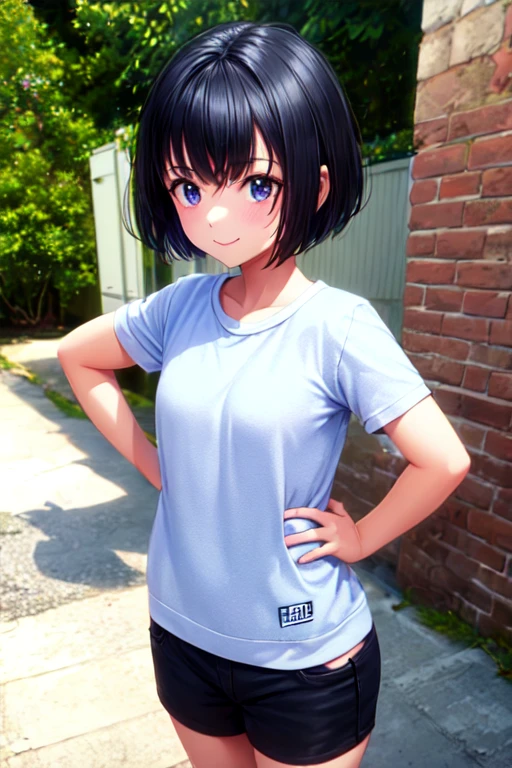((best quality)), ((masterpiece)), (detailed), Tempting, Adult appearance, ), (Black short hair), (1 girl), exposed