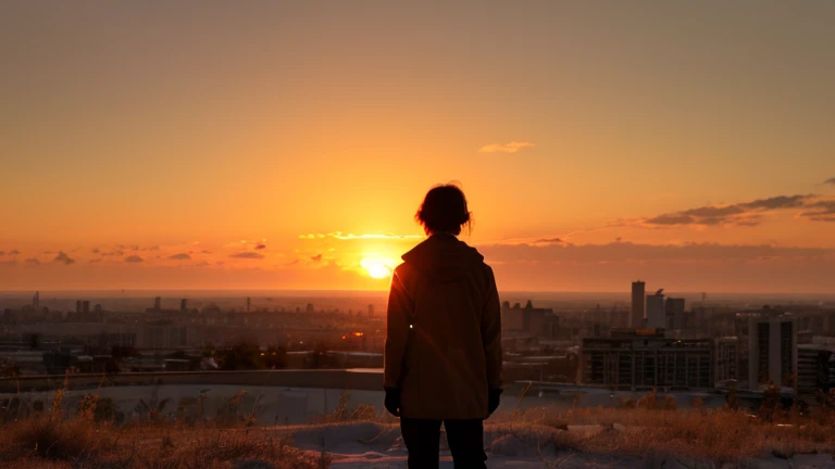 Sunrise over the horizon