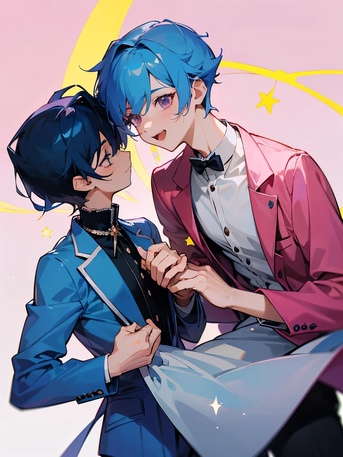 blue hair handsome male attacked by violet tentacles、lots tentacles,gay,nsfw,((male body),cute penis),sadness, ecstasy, torn clothes,anally fucked by tentacle,((blush)),angry,perspiring,opened mouth,(BDSM),Tentacles wrapped around the body、(blue style),guy,male face,male casual fasion style,handsome man,man style,masterpiece