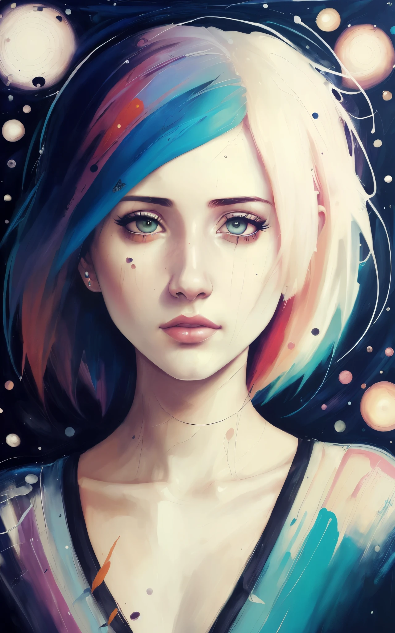 (Emily Rudd:Hayley Williams) best quality, masterpiece, (realistic:1.2), detailed face, beautiful eyes, (masterpiece, top quality, best quality, official art, beautiful and aesthetic:1.2), (1girl:1.4), extreme detailed, (Joshua Middleton comic cover art:1.1), (Action painting:1.2), (concretism:1.2), theater dance scene, (hypermaximalistic:1.5), colorful, highest detailed,