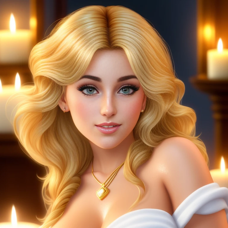 (best quality,4k,8k,high res,masterpiece:1.2),ultra-detailed, photorealistic, full body shot,golden bronde wavy hair,Mature and beautiful, realistic portrayal:1.2 Sailor Moon (in the style of the Sims 4), posing as if she’s in a professional photoshoot, tanned, lounging in a bubble bath, surrounded with lit candles. Beautifully photographed, extreme close-up, dramatic angle, hi-key lighting,