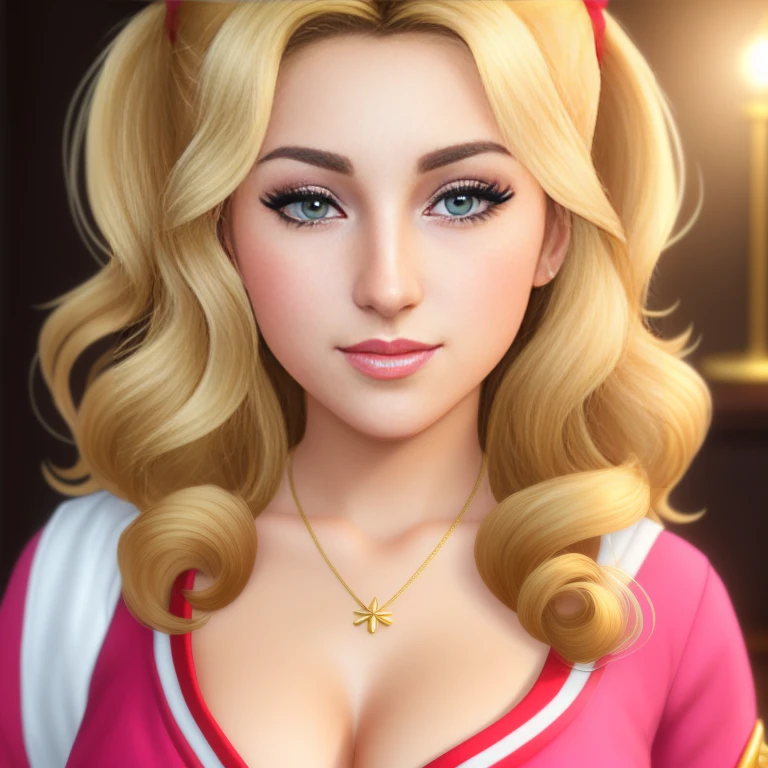 (best quality,4k,8k,high res,masterpiece:1.2),ultra-detailed, photorealistic, full body shot,golden bronde curly hair,Mature and beautiful, realistic portrayal:1.2 Sailor Moon (in the style of the Sims 4), posing as if she’s in a professional photoshoot, tanned, eating Pork Buns & Sushi Beautifully photographed, extreme close-up, dramatic angle, hi-key lighting,