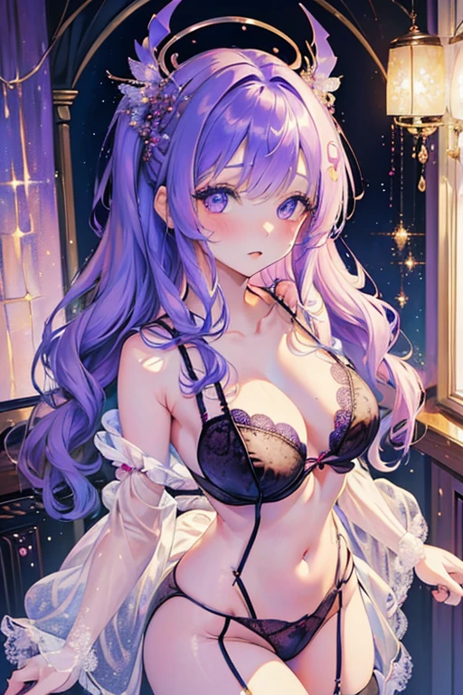 a close up of a woman in a purple lingerie posing for a picture, laced lingerie, lingerie, Lacey, Complex and detailed lace set, Push-up underwire. Complex, wearing sexy lingerie, Elegant bikini, sexyなお腹を持つ魅惑的なボディ, Skimpy, wavy lingeries, Barbie doll wearing panties and bra, , lingerie!!、a woman in a purple lingerie posing for a picture, laced lingerie, wearing sexy lingerie, lingerie, lingeries beauty, Complex and detailed race set, seductive lingerie camisole, lingerie!!, Captivating woman, wavy lingeries, Amazing beauty, sexy outfit, purple body, sexy :8, , iridescent shiny sheer lingerie, Purple outfit, Skimpy服装、Canopy bed and canopy Arafee&#39;s bedroom, とても魔法的でdream-like, Soft pink, dream-like詳細, In the bedroom!!!!!!!!!!!!!!!!!!!!, dream-likeロマンチック, dream-like雰囲気 and drama, dream-like美学, Fantasy Aesthetics!, So beautiful、Mysterious, beautiful、dream-like、Breathtaking, Dreamy Mysterious Atmosphere, Dreamy Mysterious, dream-like雰囲気, dream-likeスタイル