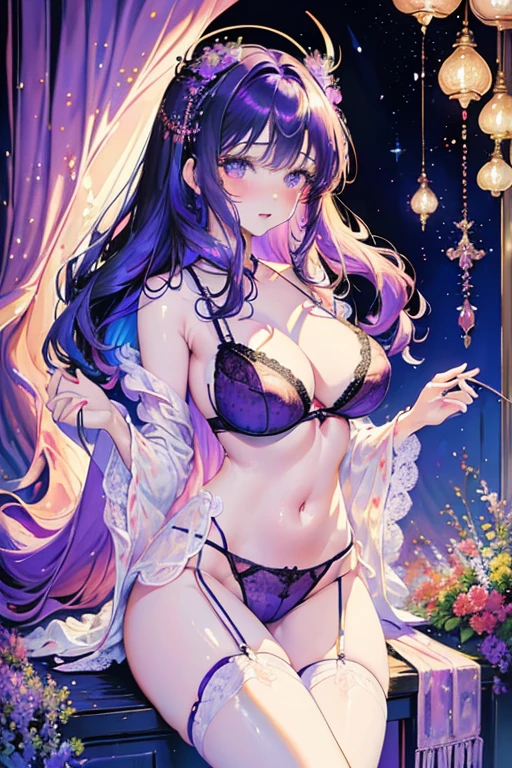 a close up of a woman in a purple lingerie posing for a picture, laced lingerie, lingerie, Lacey, Complex and detailed lace set, Push-up underwire. Complex, wearing sexy lingerie, Elegant bikini, sexyなお腹を持つ魅惑的なボディ, Skimpy, wavy lingeries, Barbie doll wearing panties and bra, , lingerie!!、a woman in a purple lingerie posing for a picture, laced lingerie, wearing sexy lingerie, lingerie, lingeries beauty, Complex and detailed race set, seductive lingerie camisole, lingerie!!, Captivating woman, wavy lingeries, Amazing beauty, sexy outfit, purple body, sexy :8, , iridescent shiny sheer lingerie, Purple outfit, Skimpy服装、Canopy bed and canopy Arafee&#39;s bedroom, とても魔法的でdream-like, Soft pink, dream-like詳細, In the bedroom!!!!!!!!!!!!!!!!!!!!, dream-likeロマンチック, dream-like雰囲気 and drama, dream-like美学, Fantasy Aesthetics!, So beautiful、Mysterious, beautiful、dream-like、Breathtaking, Dreamy Mysterious Atmosphere, Dreamy Mysterious, dream-like雰囲気, dream-likeスタイル