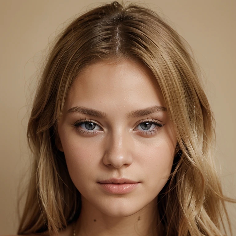 Jeune fille blonde visage parfait