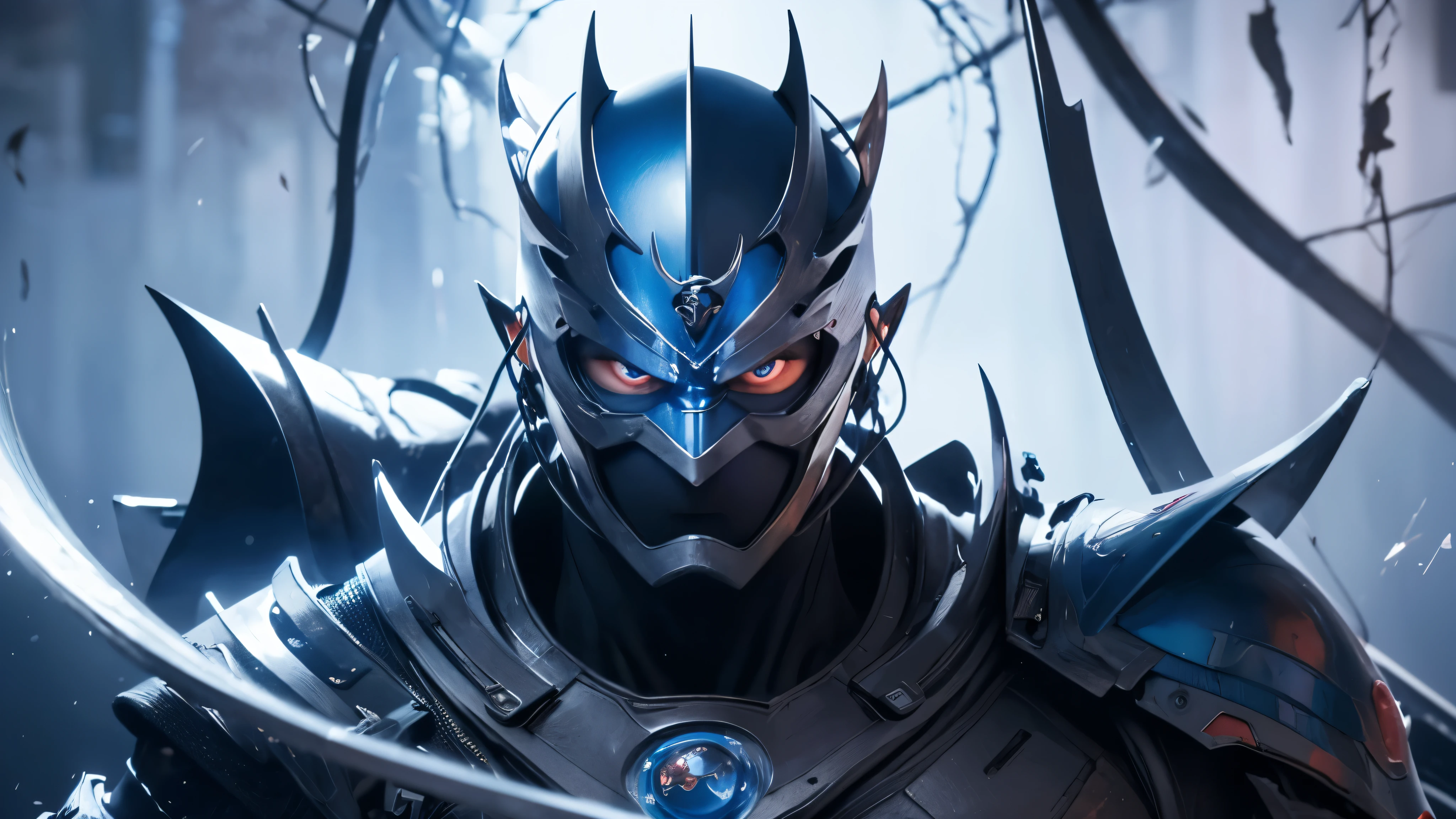 Hot profile picture, masterpiece, extremely accurate rendering, cool beautiful young man, reliable young man, savior of the world, simple design, best picture, 8K, blue eyes pale, the same color as the original demon ninja.
