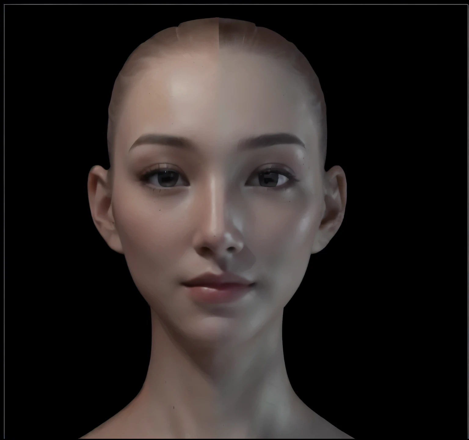 Close-up of a curly-haired,The background is black, Realistically rendered faces, 8k highly detailed face, Very rich facial details, Realistic face and body blending, Smooth 3D CG rendering, Accurate facial details, 3d presentation reel avatar, real human face, realistic human face, subsurface scattering skin, Real and detailed face, Realistic facial restoration,Realistic skin