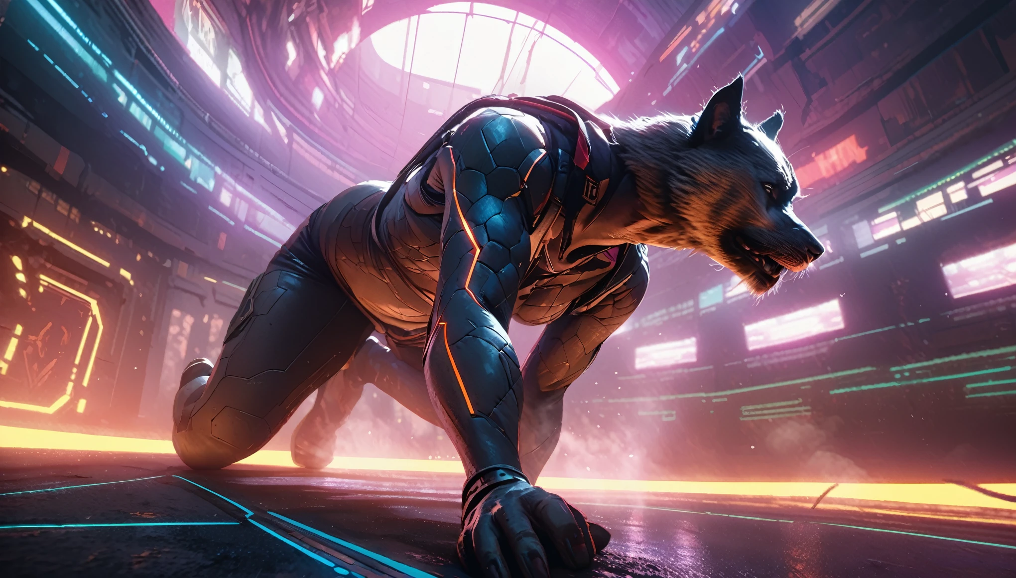 masterpiece, best quality, novel illustration, highres, 1920x1080 resolution, vibrant colors, smooth gradients, atmospheric perspective, intricate details, natural lighting effects, realistic textures, immersive scene, steamy storyline, cyberpunk aesthetic, erotic impression, sensuality,