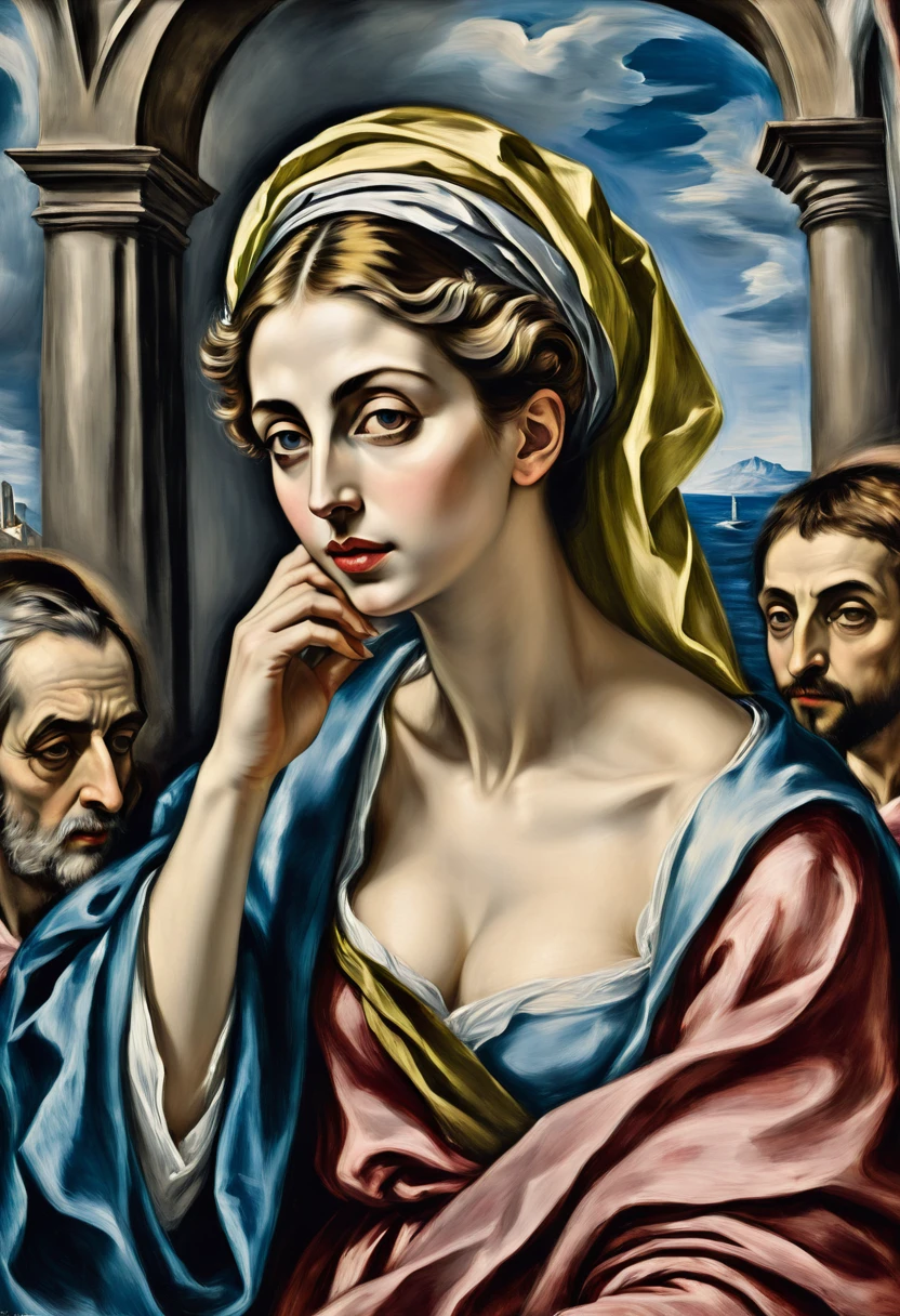 by El Greco, best quality, masterpiece, very aesthetic, perfect composition, intricate details, ultra-detailed