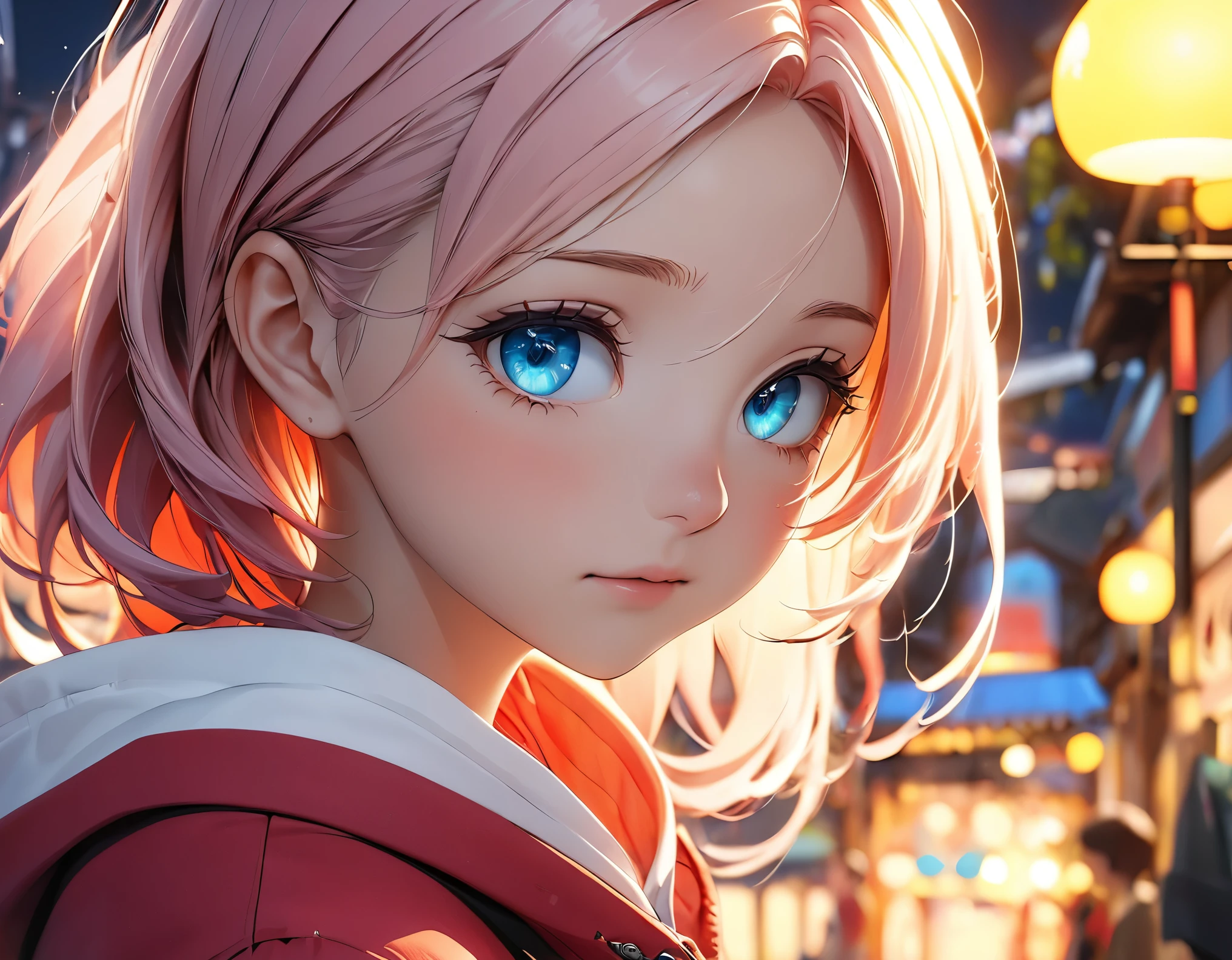 (best quality, highres:1.2), ultra-detailed, rosy cheeks, detailed student, (eye contact), beautiful woman, (fair-skinned:1.2), glowing skin, vibrant colors, details in the eyes and face., anime, atmospheric perspective, 8k, UHD, Octane Render