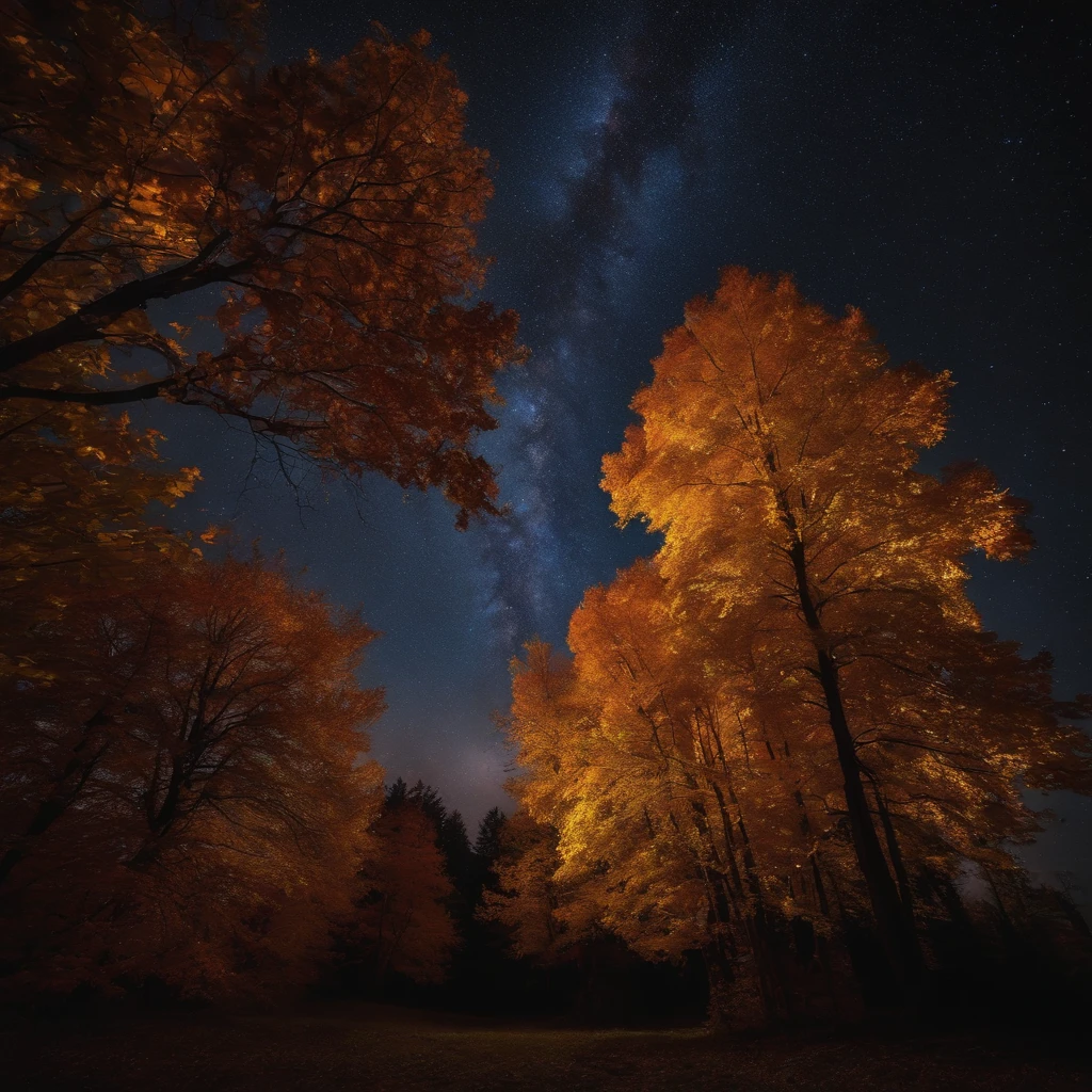 Autumn night starry sky toy stars