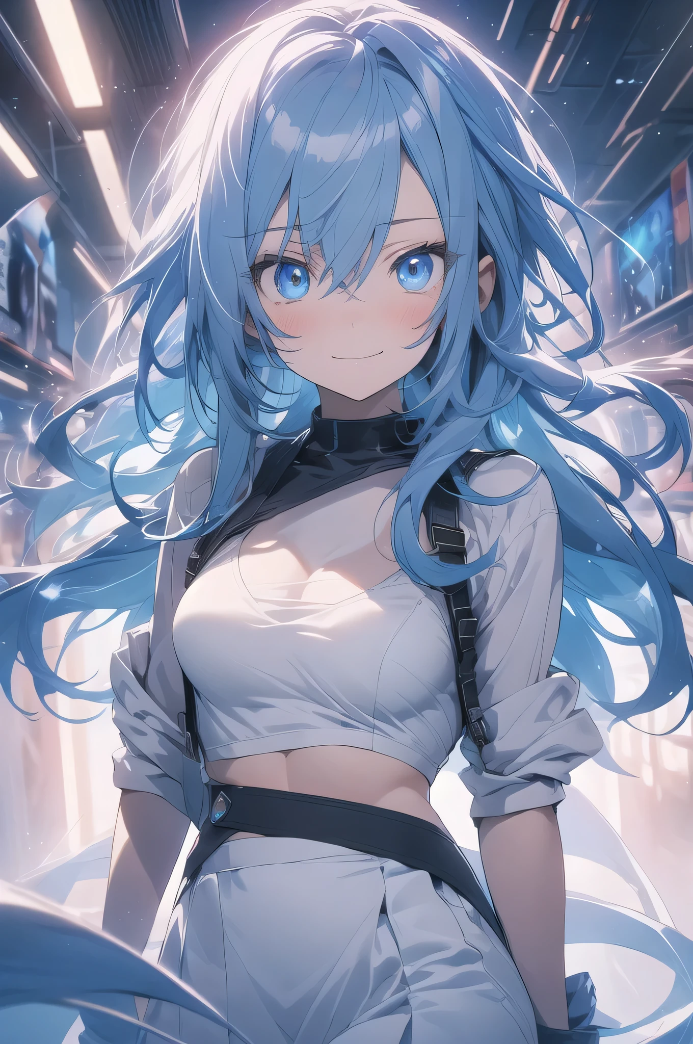 No background,White Background,miyakoshikimori(1:5), miyako shikimori, Long Hair, blue eyes, Hair between the eyes, Blue Hair, Ripping a skirt,Destroy the white bikini,Destroy the white bra、White underwear,Empty Jewels,No accessories included(1:2),壊す looking at viewer, destroy White Background (masterpiece:1.2), highest quality, High resolution, unity 8k wallpaper, (shape:0.8), (Beautiful and beautiful eyes:1.6), Highly detailed face, Perfect lighting, Highly detailed CG, (Perfect hands, Perfect Anatomy)、Please show me your whole body(1:2),blush,smile、smile、Open your mouth