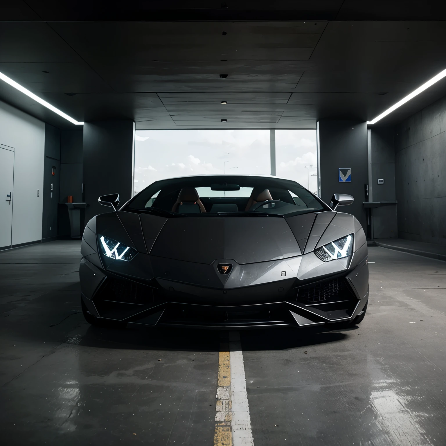 Create a futuristic Lamborghini