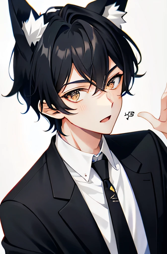 Student (with fox ears) (18 year old boy with black hair)