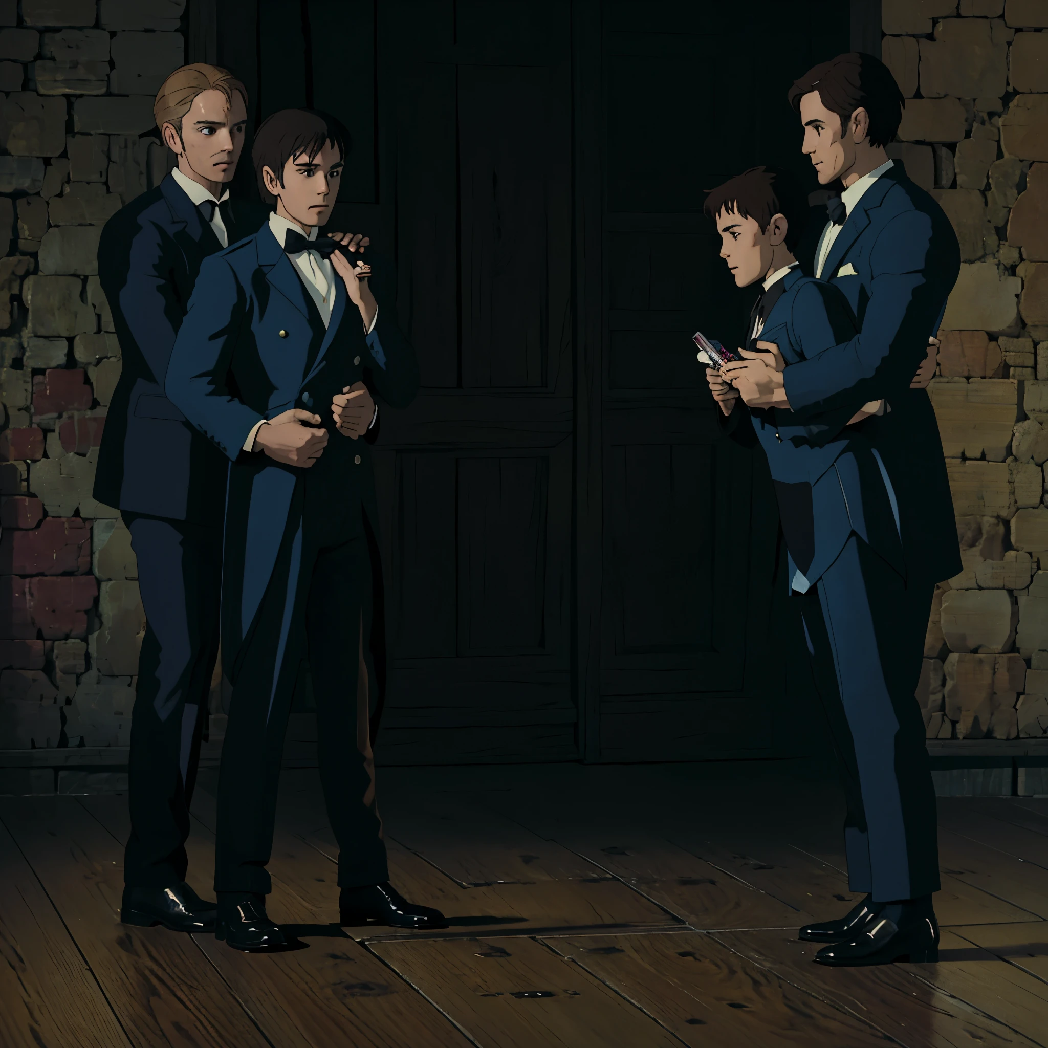 In high school, il y avait un triangle amoureux inhabituel entre Kevin, le geek passionné de jeux vidéo, Jessica, the president of the debate club, et Damien, le rebelle qui aimait les courses de voitures clandestines.
Kevin était éperdument amoureux de Jessica, but she was secretly attracted to Damien because of his rebellious side. Cependant, Damien était secrètement amoureux de Kevin à cause de leur passion commune pour les jeux vidéo.
Dans une série d'événements improbables, Jessica and Damien started dating, leaving Kevin alone and distraught. Mais un jour, lors d'une fête où les tensions étaient à leur comble, Kevin declared his love to Damien in the middle of the dance floor.
Cette révélation choqua tout le monde, including Damien himself, qui réalisa soudain qu'il avait des sentiments pour Kevin depuis le début. Jessica, furious and humiliated, started a fight, et dans la confusion, un coup malheureux la fit tomber dans la piscine où elle se noya.
The tragedy of the evening made Damien and Kevin realize the absurdity of their situation.. They realized they were made for each other, mais leur histoire avait déjà été marquée par la mort et le chaos, and they finally separated, portant le poids de leurs actions étranges pour le reste de leur vie.