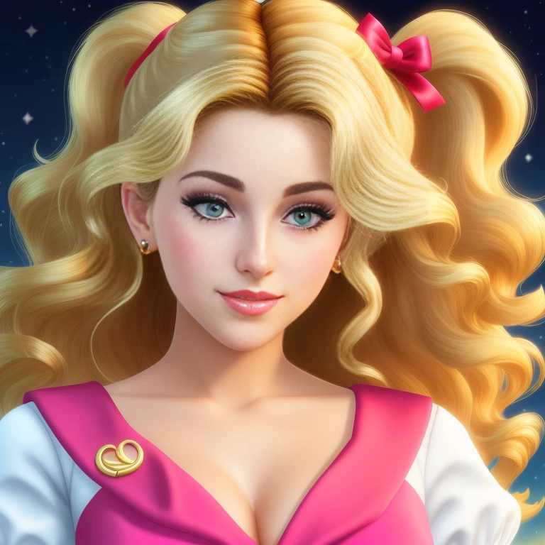 (best quality,4k,8k,high res,masterpiece:1.2),ultra-detailed, photorealistic, full body shot,golden bronde curly hair,Mature and beautiful, realistic portrayal:1.2 Sailor Moon (in the style of the Sims 4), posing as if she’s in a professional photoshoot, tanned, eating Pork Buns & Sushi Beautifully photographed, extreme close-up, dramatic angle, hi-key lighting,