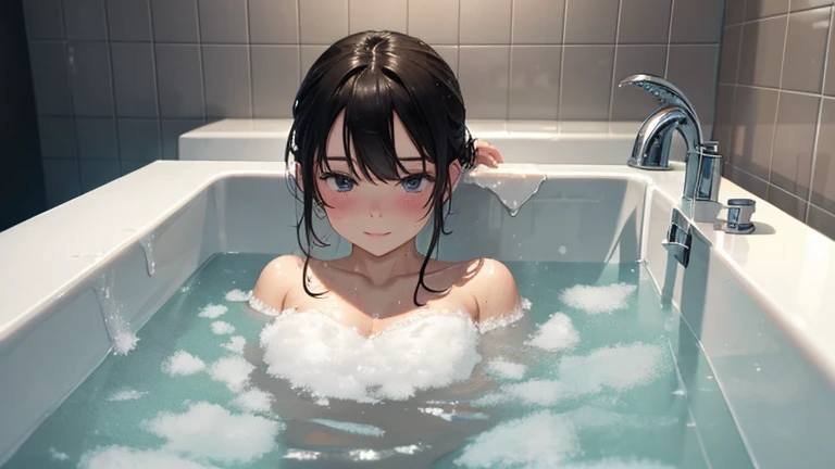 soaking in the bath