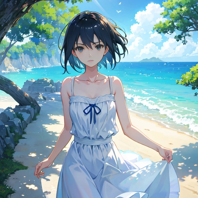 summer, makoto shinkai'Concept Art, tumbler, Magic realism, Beautiful anime scene, Beautiful sky. by makoto shinkai, ( ( makoto shinkai ) ), Anime Background Art, Anime Background, makoto shinkai'style, Anime movie background, Galaxy Express, No humans. --v6,1boy,