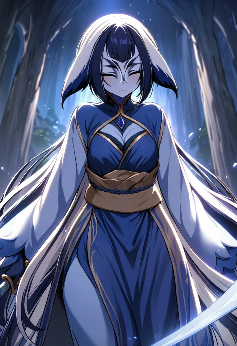(shylily/(Twich/):1.5),(masterpiece:1.2),(best quality:1.2),A girl wielding a heavy sword held low in the ring of Elden.