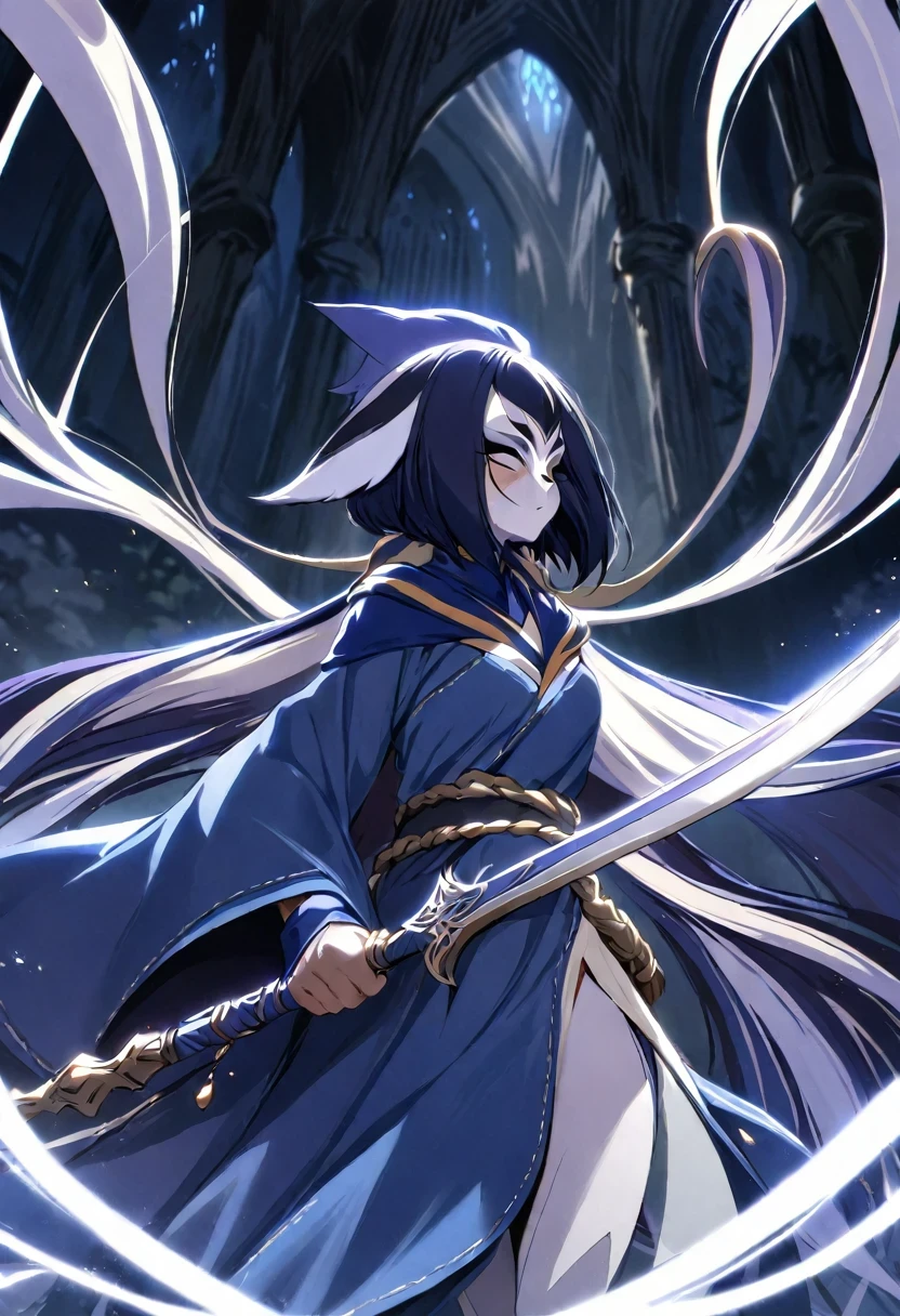(shylily/(Twich/):1.5),(masterpiece:1.2),(best quality:1.2),A girl wielding a heavy sword held low in the ring of Elden.
