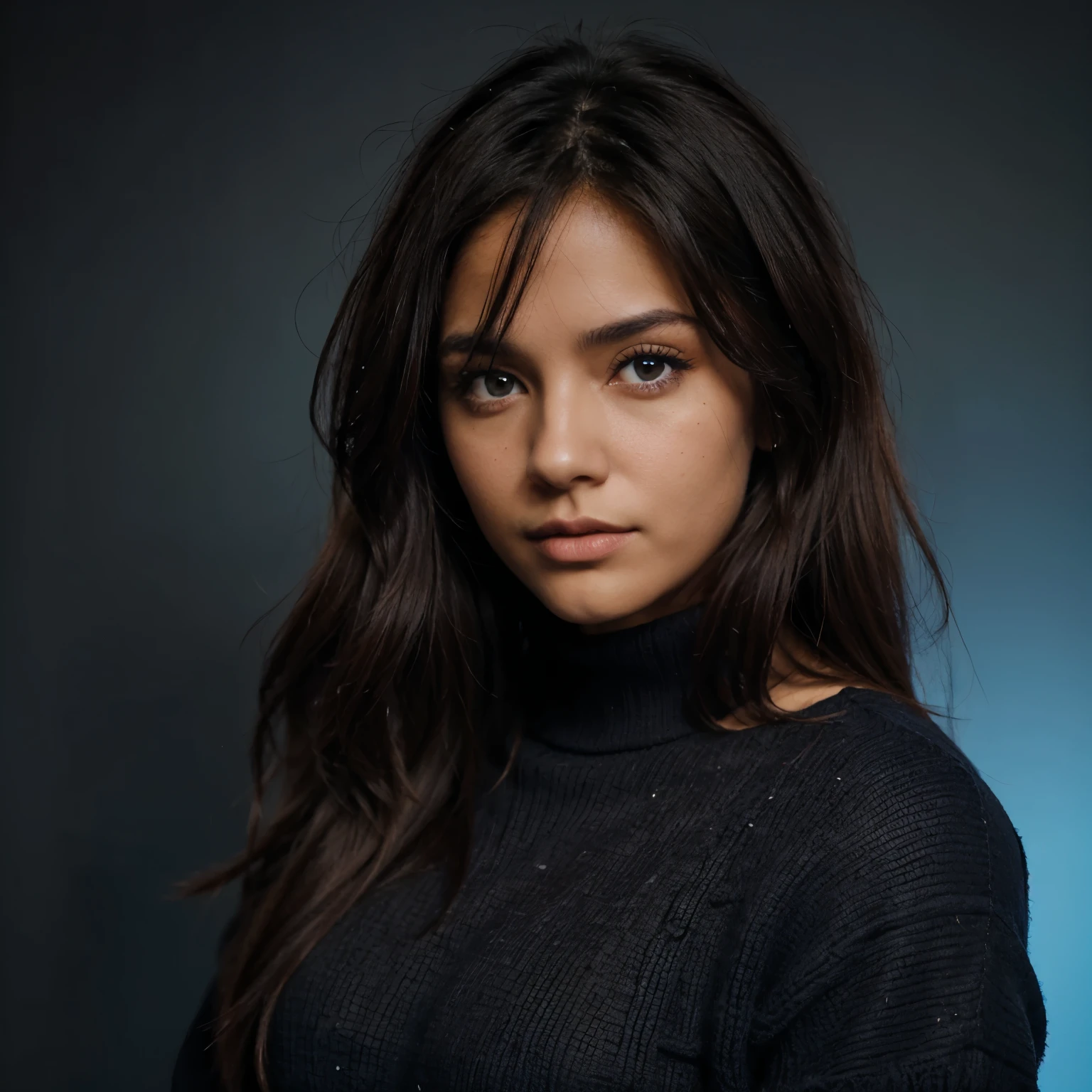 Cabello rosa un poco oscuro, piel color clara, ojos color azul un poco oscuro, un buzo rojo grande y largo hasta los muslos, un short negro, botas un poco largas color azul oscuro